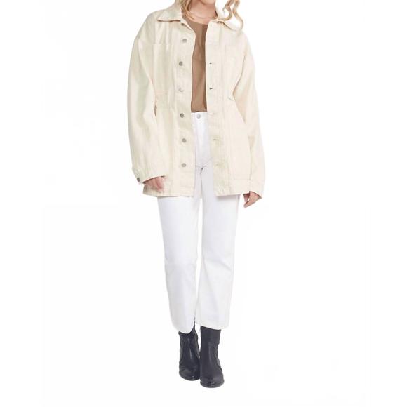 NEW ETICA claude utility jacket in cream - Picture 1 of 4